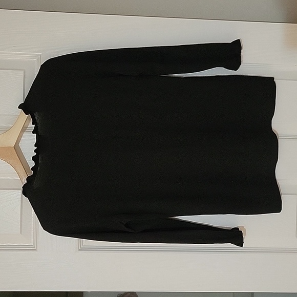 Kate Spade Black Ruffled Collar Sweater Size Small - Picture 5 of 5